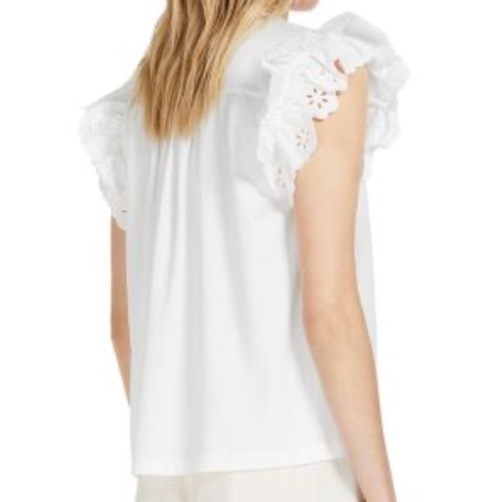 Rebecca Taylor Nouveau Eyelet Cotton Top - Picture 10 of 14